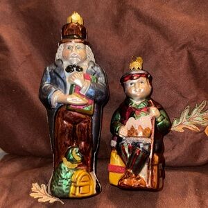 🐈‍⬛ Dept 56 TINY TIM & SCROOGE ornament set” Dickens Christmas Carol